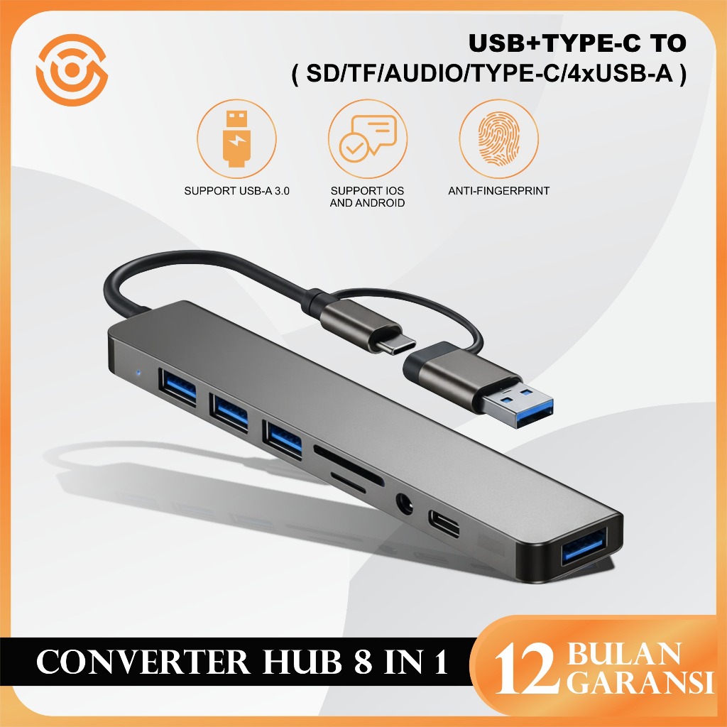 Foto CONVERTER TYPE C USAB PENGHUBUNG TYPE C HUB TYPE C
