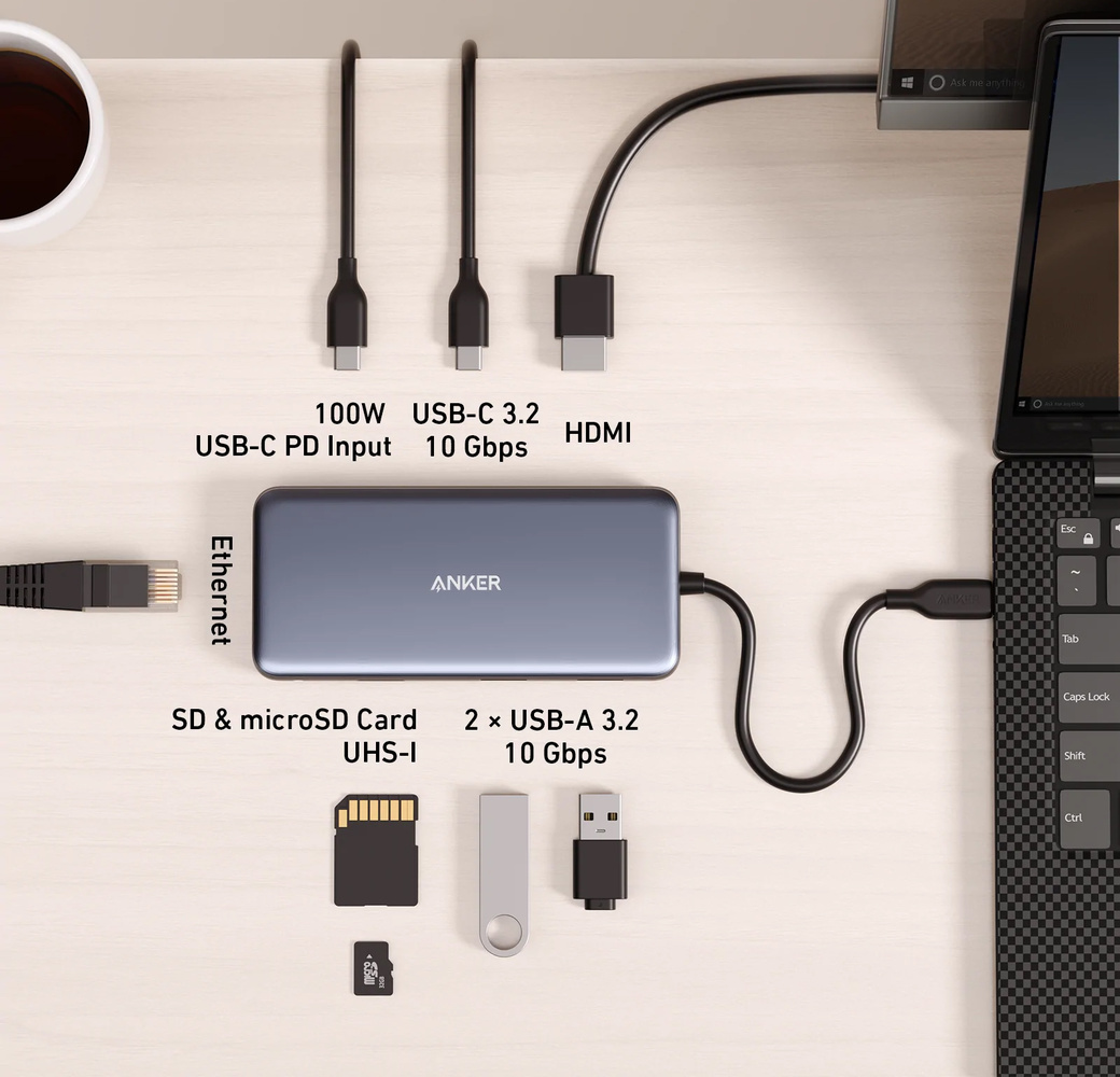 Foto 555 USB-C Hub 8-in-1