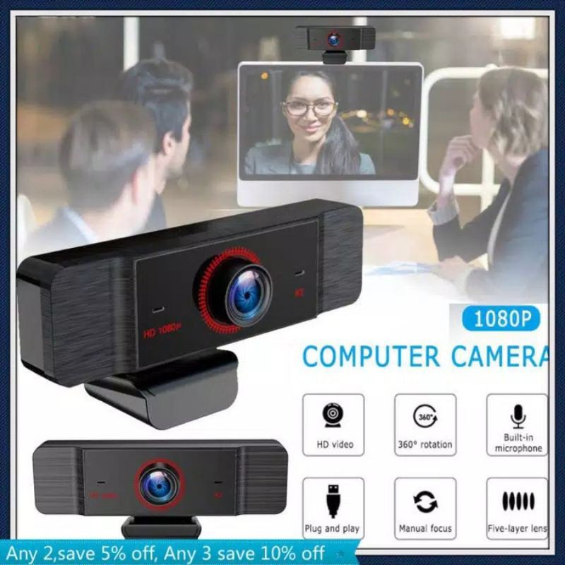 Foto Kamera Kamera PC Full HD / Live Streaming / Rapat Video /